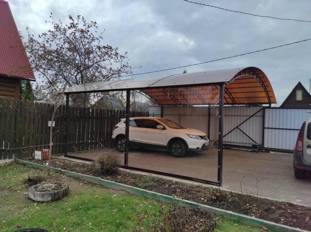 Прозрачные шторы ПВХ для навеса под автомобиль в посёлке Товарково
